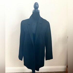 Eileen Fisher Black Blazer Structured Minimalist Design